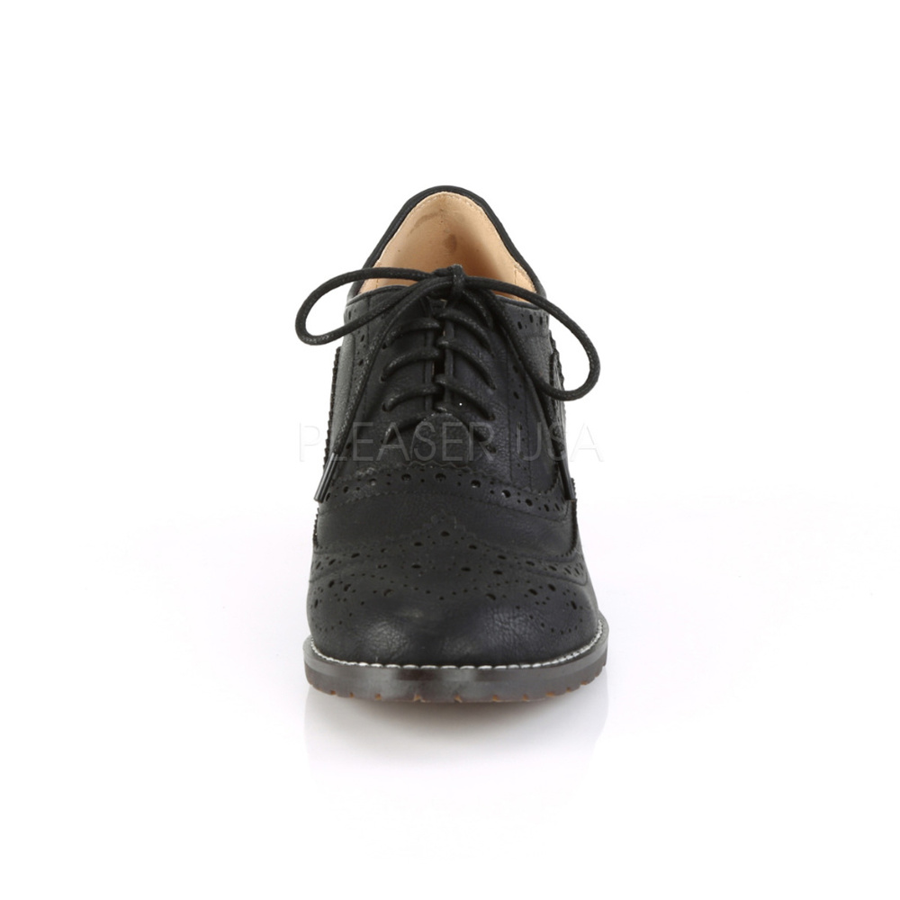 ❤️ Wingtip Oxford Spectator Heel Lace Up Saddle Shoes - Picture 2 of 5